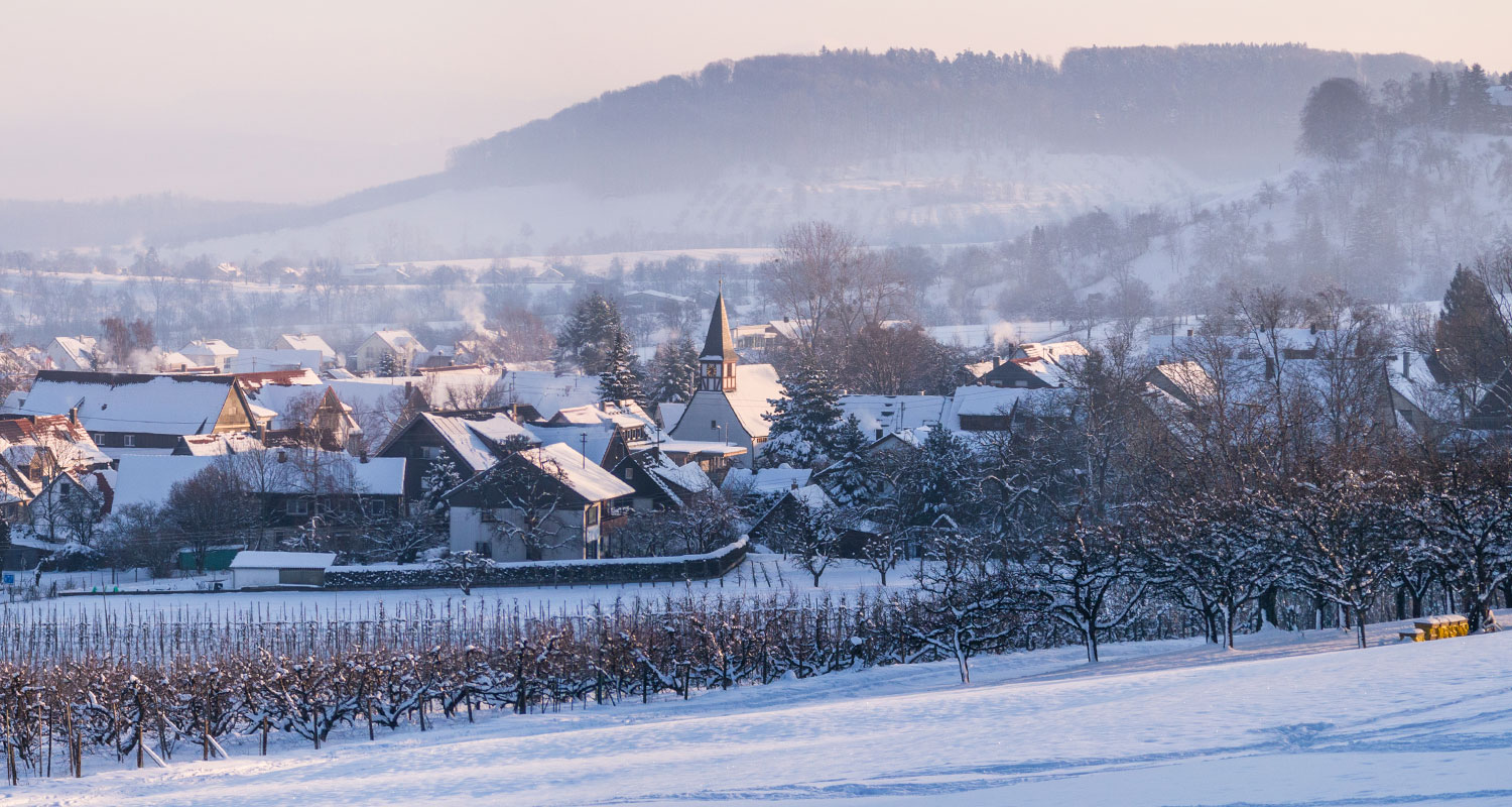 Bild: Winterliche Ansicht von Gammelshausen · Foto: Hans-Joachim-Semmler