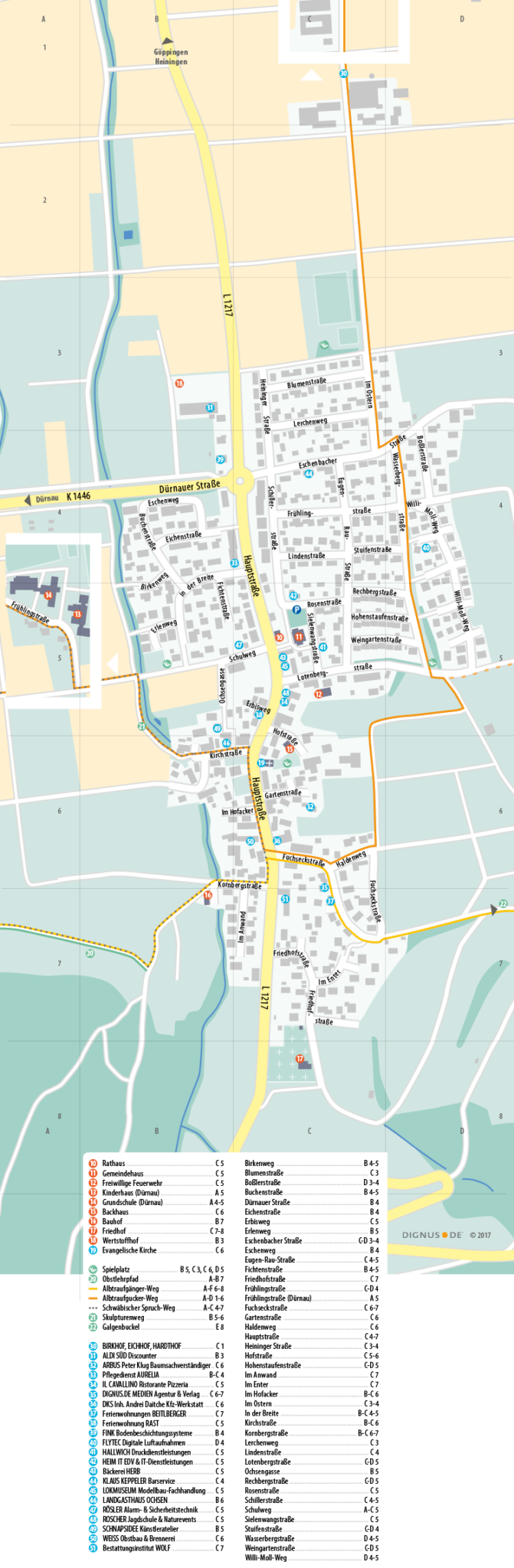 Ortsplan Gammelshausen