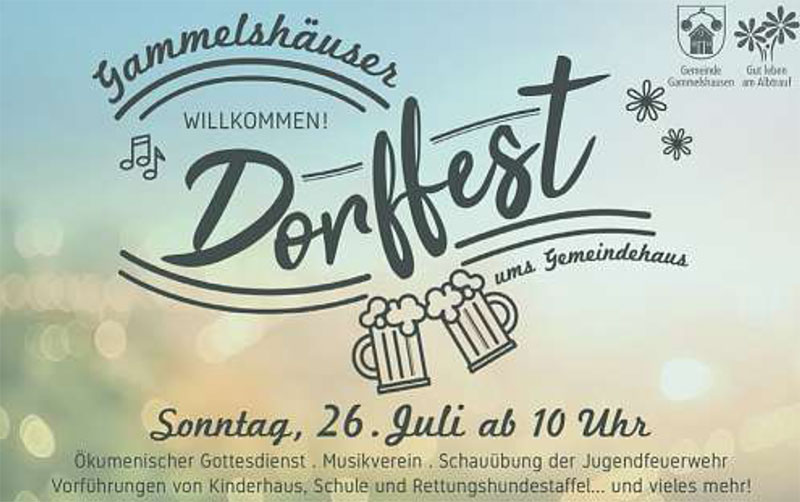Bild: Einladungsplakat zum Dorffest am 26. Juli 2026