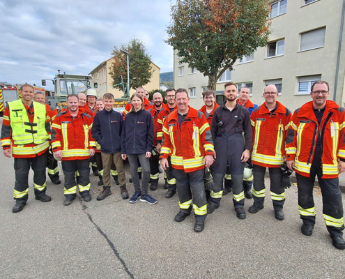 Bild: Feuerwehr-Hauptübung der Feuerwehr 2025, Gruppenbild der Einsatzkräfte